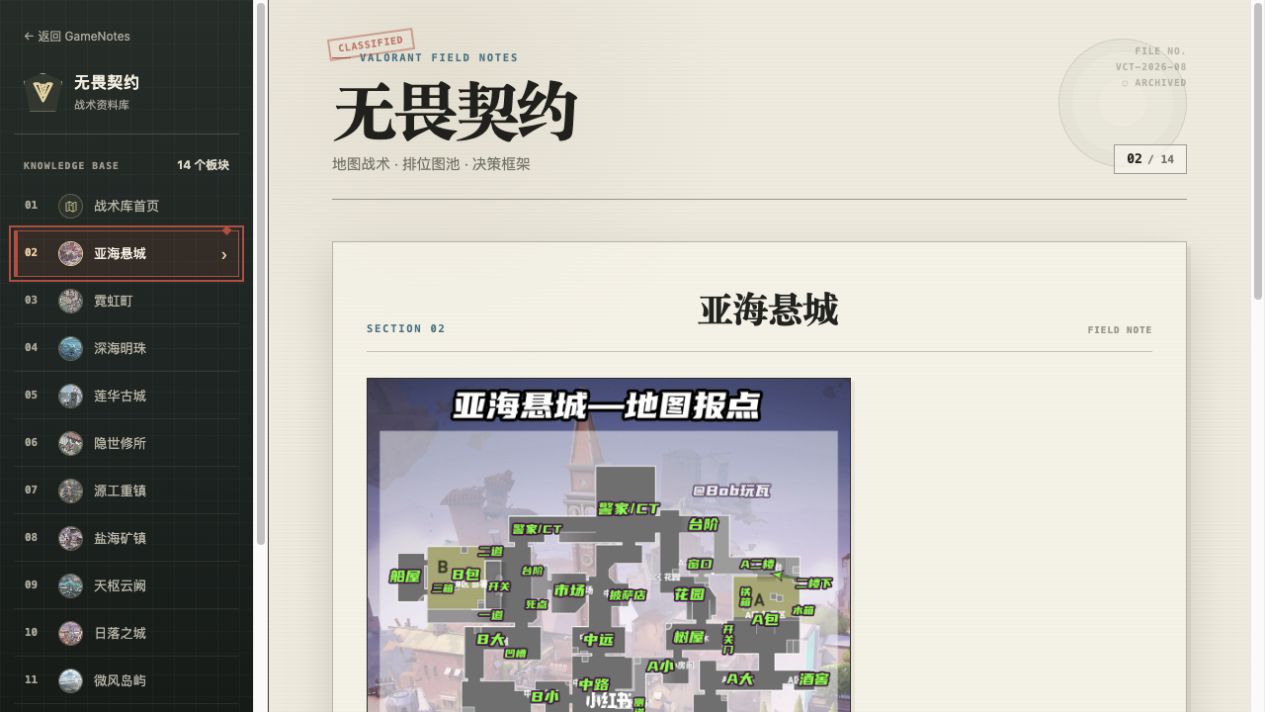 游戏笔记 v0.3.0 亚海悬城地图详情