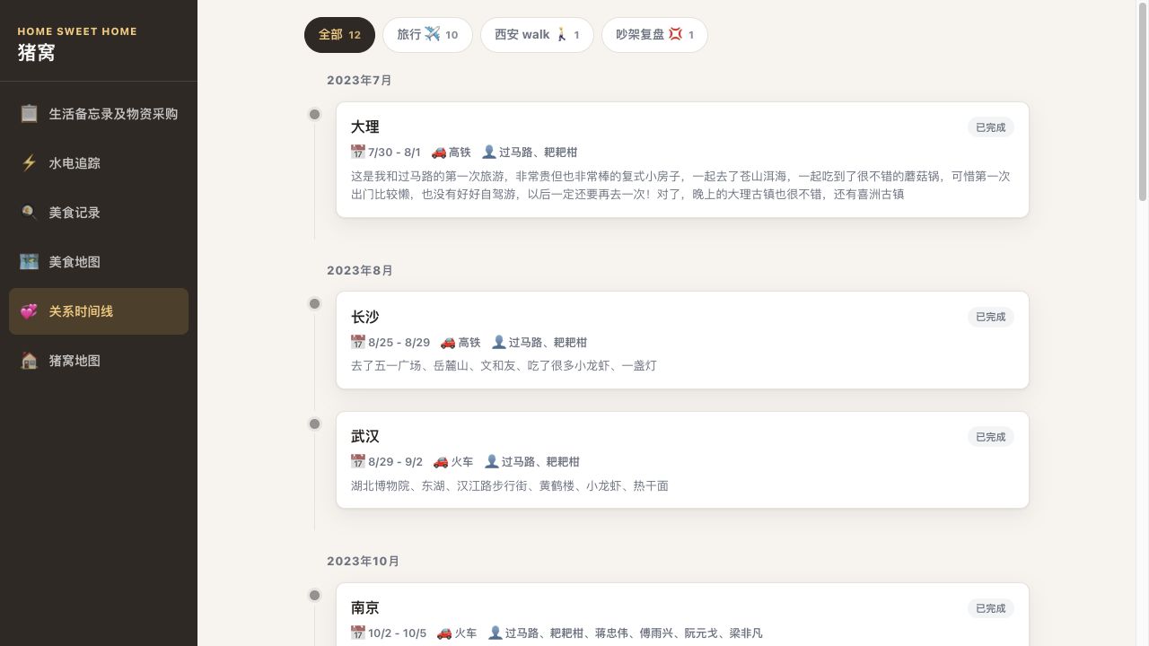 猪窝 v0.6.0 UI 重建截图